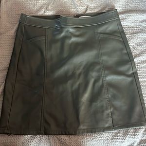 Loft olive green pleather skirt. Never worn.